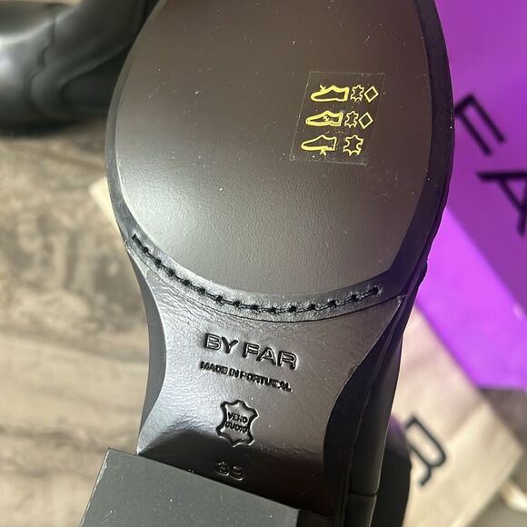 By Far Otis Chelsea Boots, Black Nappa Leather, New, Size 39 - Picture 13 of 14